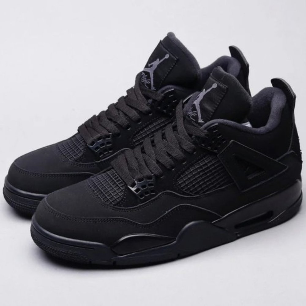AJ4 Jordan Black cat basketball shoes for men